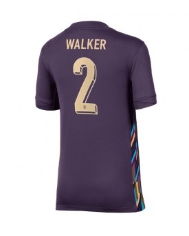 Inghilterra Kyle Walker #2 Maglia Gara Trasferta Repliche Europei 2024 Donna